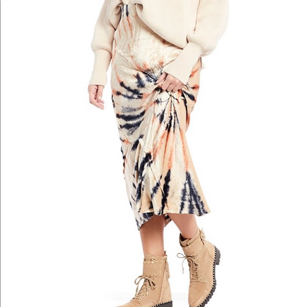 Free people velvet skirt